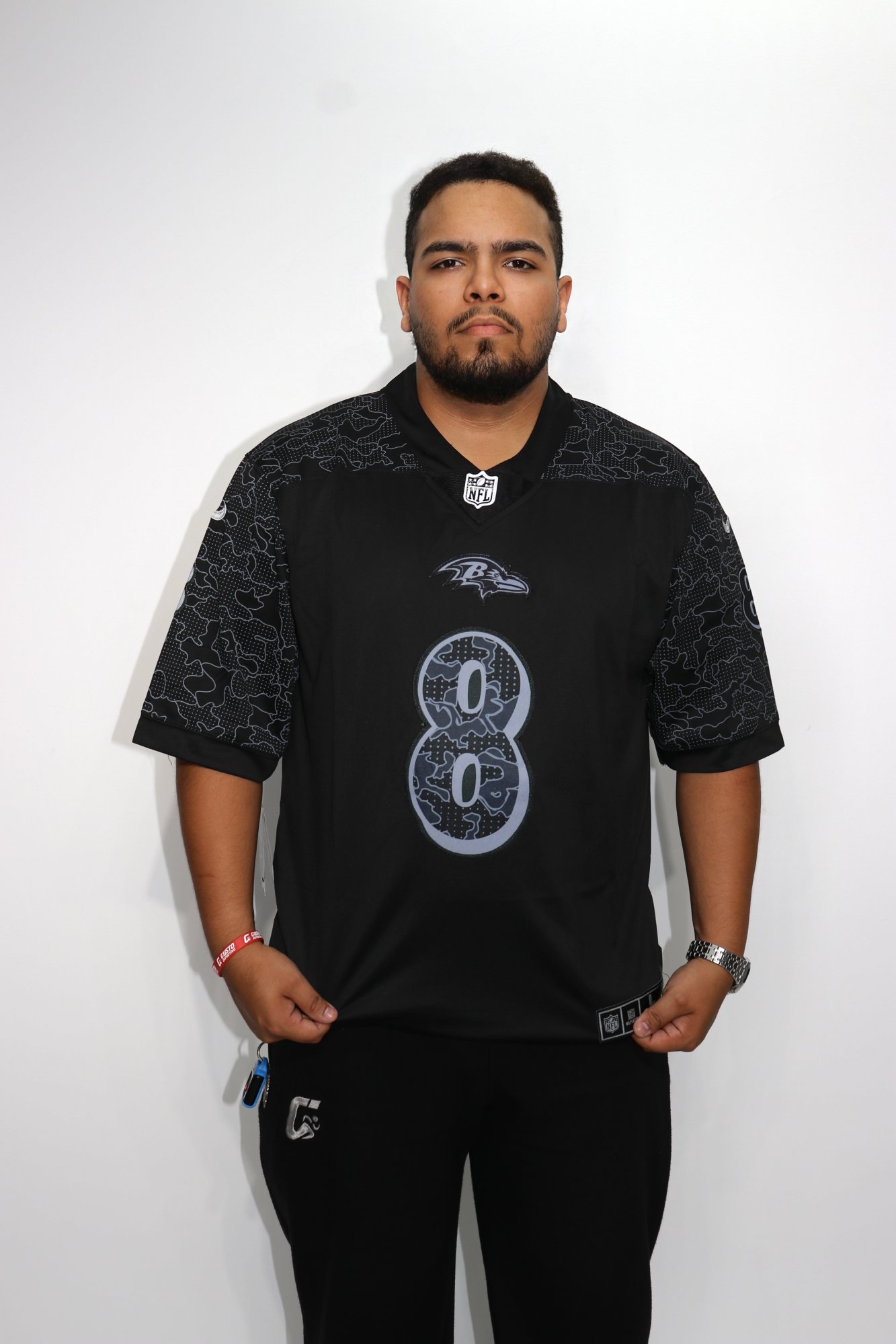 JERSEY NFL BALTIMORE RAVENS RFLCTV LIMITED NEGRA - DORSAL LAMAR JACKSON