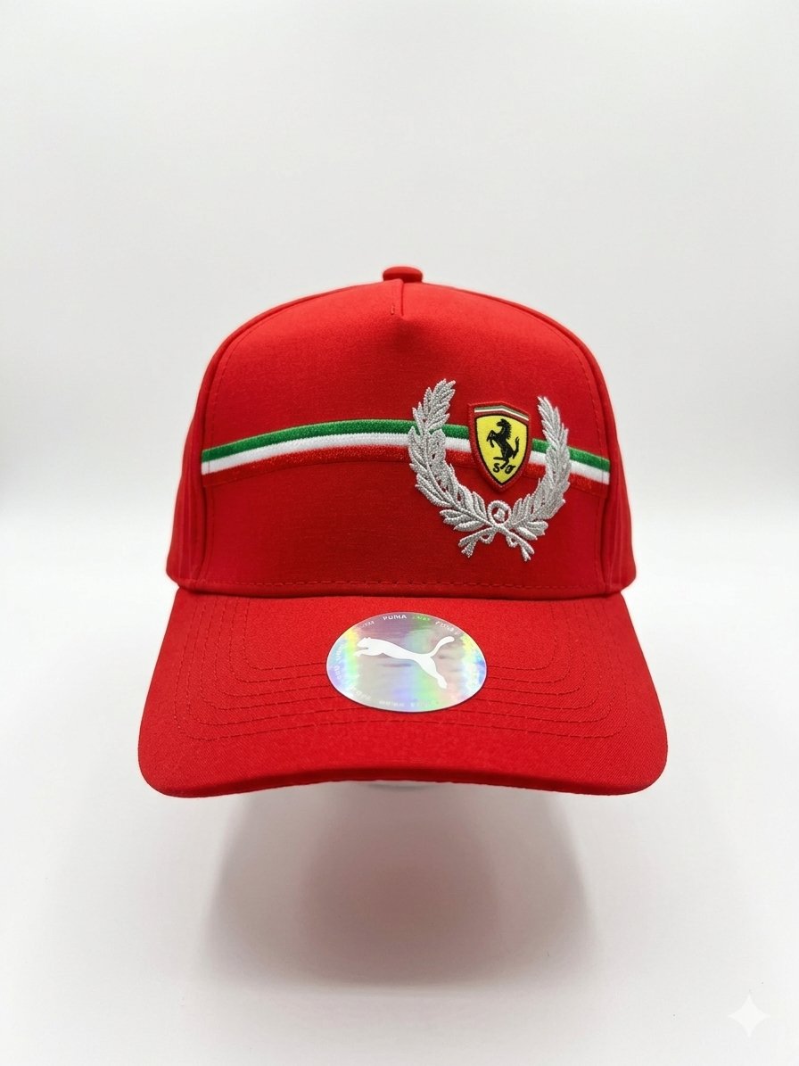 GORRA FERRARI ITALIAN STRIPE CAP COLOR ROJO