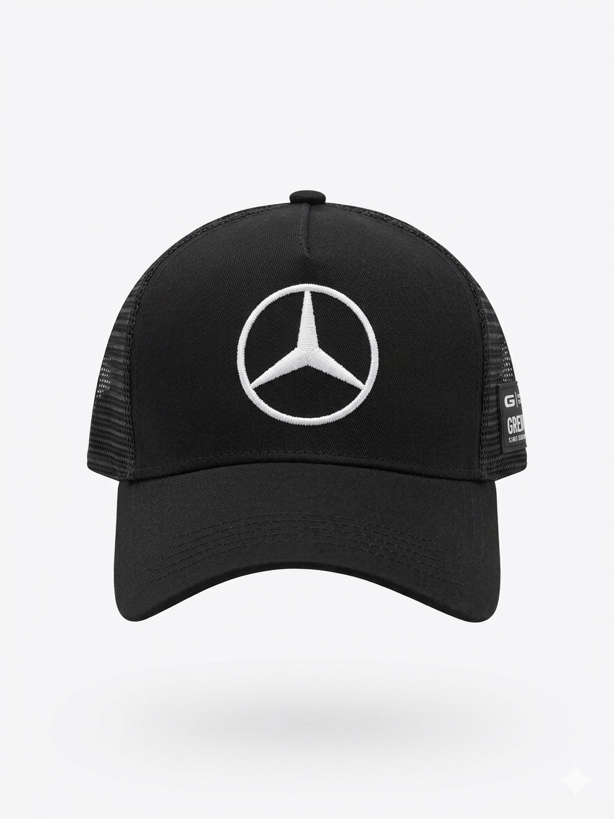 GORRA MERCEDES-AMG PETRONAS COLOR NEGRO CON MALLA